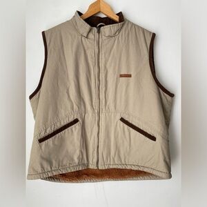 Wrangler Jacket Men’s XL Canvas Vest Sherpa Lined